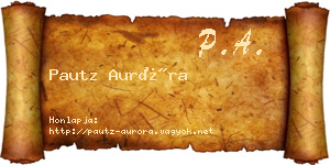 Pautz Auróra névjegykártya